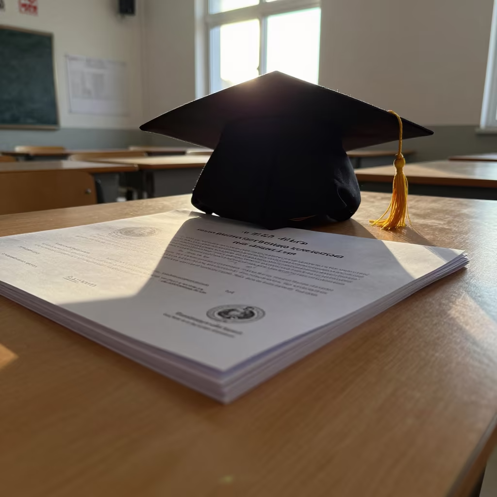 Graduation Cap on Art Classroom Programs in inside an art classroom in Blida