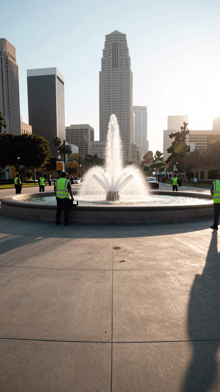 Graduation Week in Los Angeles at As First Light Reaches The Scene in in Los Angeles, California, United States