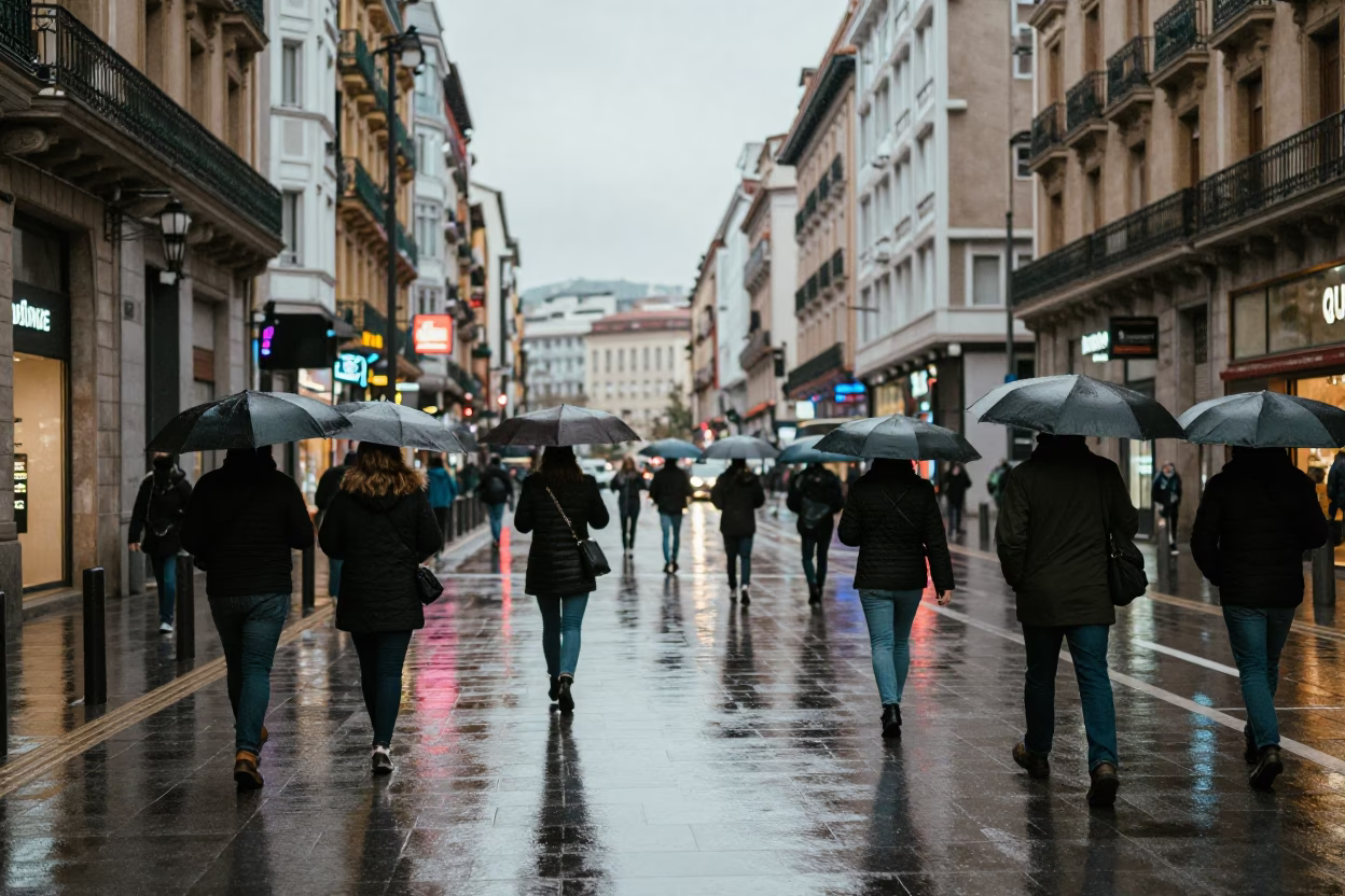 Gran Vía in Bilbao in in Bilbao, Spain