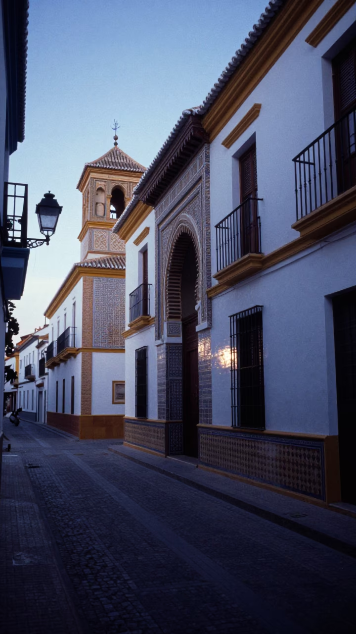 Granada Spain Nautical Dawn Street Scene with Tea Stains and Ceramic Pitcher in in Granada, Spain