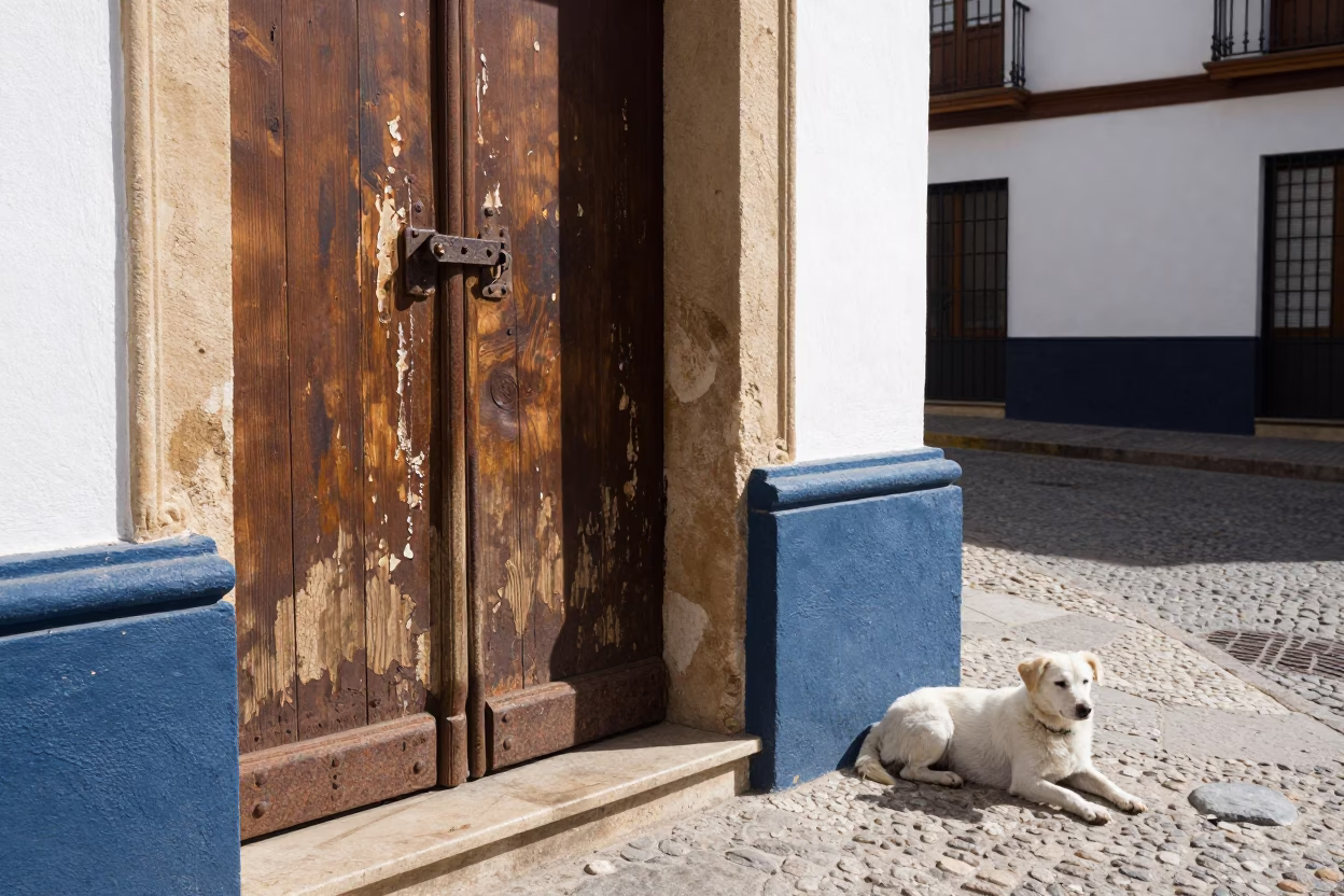 Granada Street Scene at Afternoon Light in in Granada, Spain