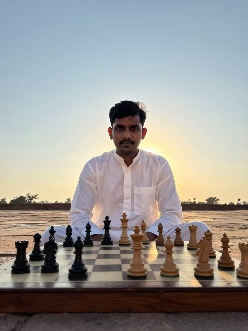 Grandmaster Chess Eyes Under Madurai Sunlight in in Madurai