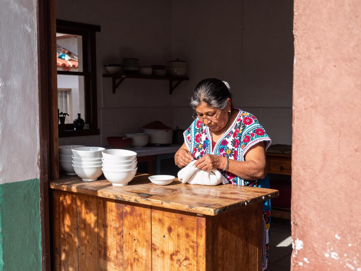 Grandmother Crocheting in Guadalajara in in Guadalajara, Mexico