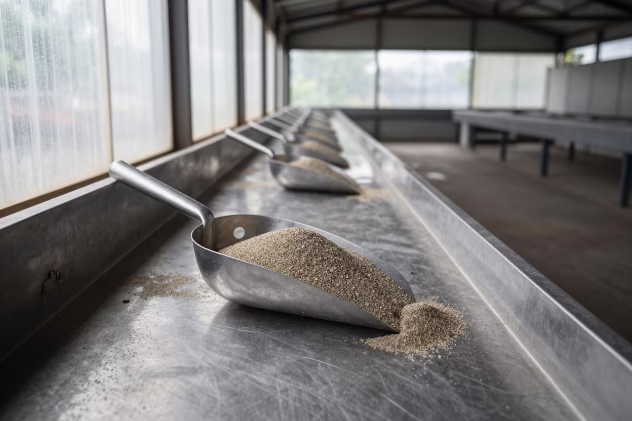 Granule Scoop in Chilled Jashore Warehouse in inside a chilled distribution bay in Jashore