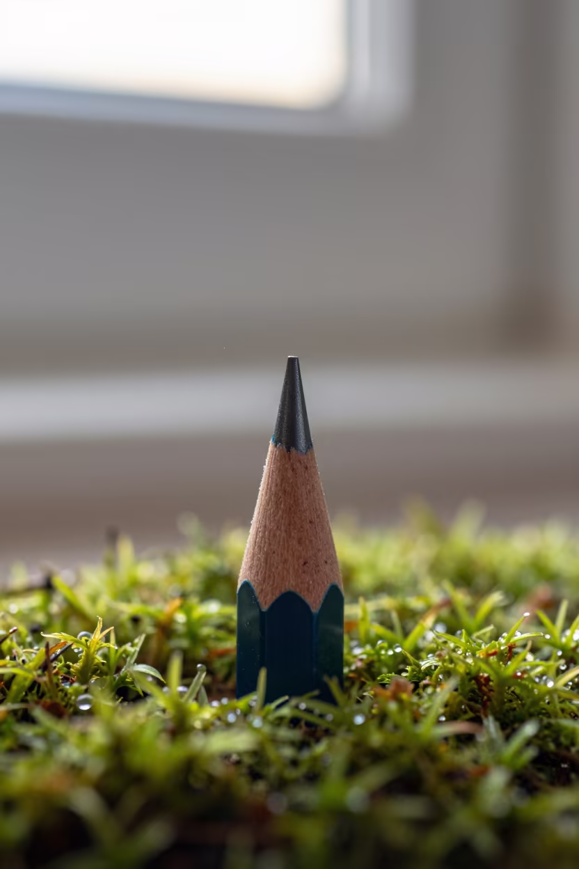 Graphite Crystal Structure on Dew Moss in on dew-soaked moss in Albuquerque
