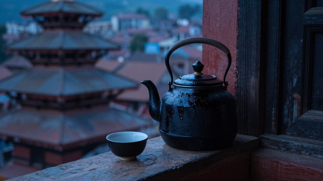 Grease Sheen in Kathmandu in in Kathmandu, Nepal