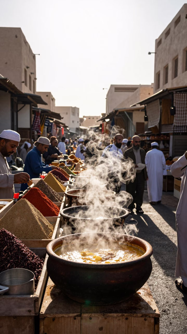 Grease Sheen in Muscat at The Late Morning Light in in Muscat, Oman