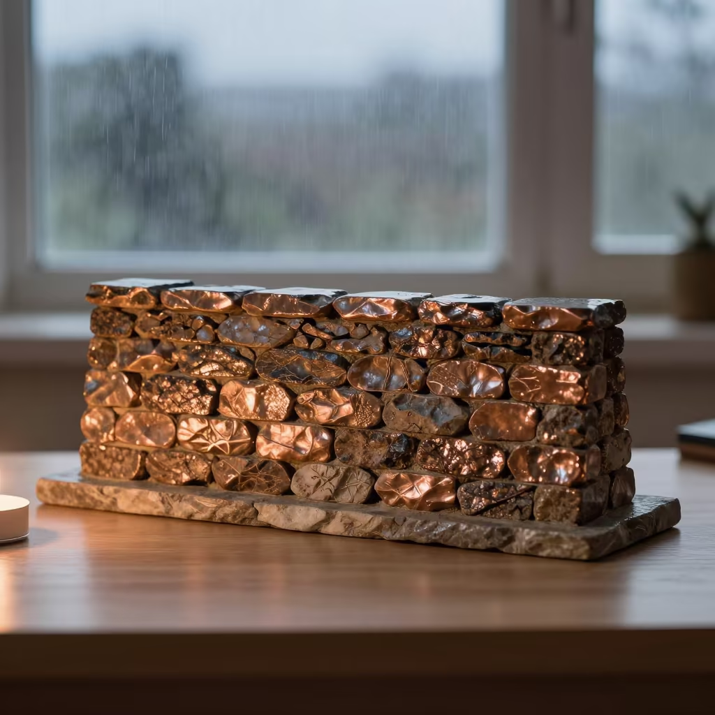 Great Zimbabwe Stone Wall on Desk in on a writing desk near Harare