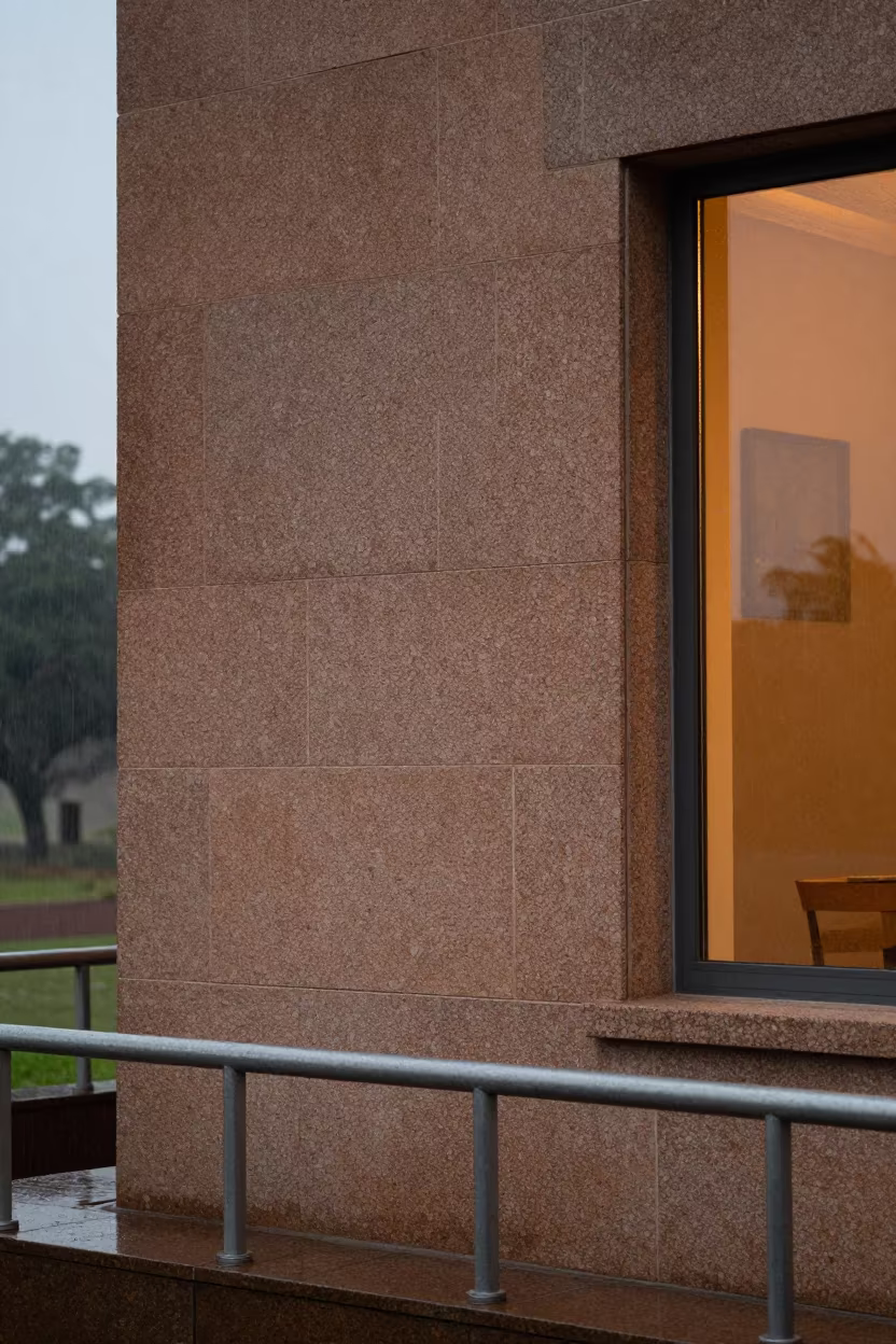 Great Zimbabwe Stone Wall on Vientiane Pier in on a pier railing in Vientiane