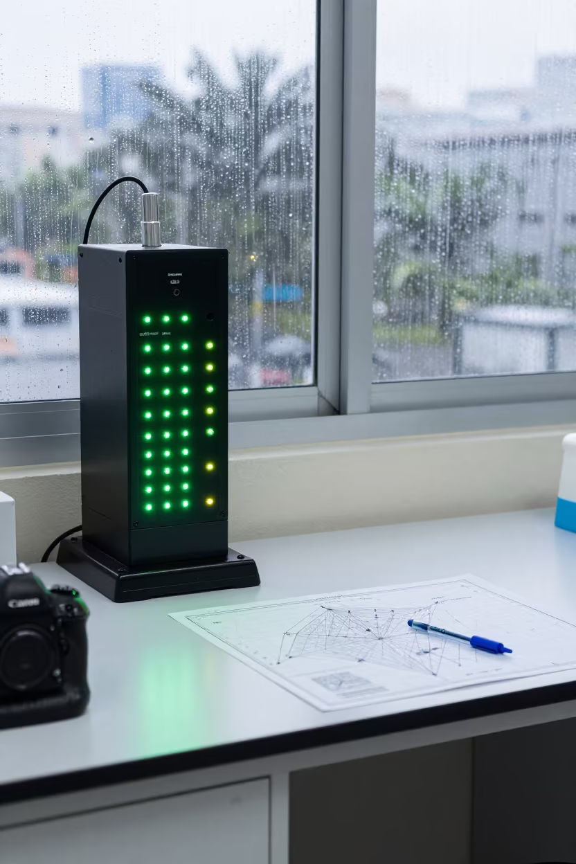 Green Blinking Hydrophone Rack Beside Chart Table in in Quezon City