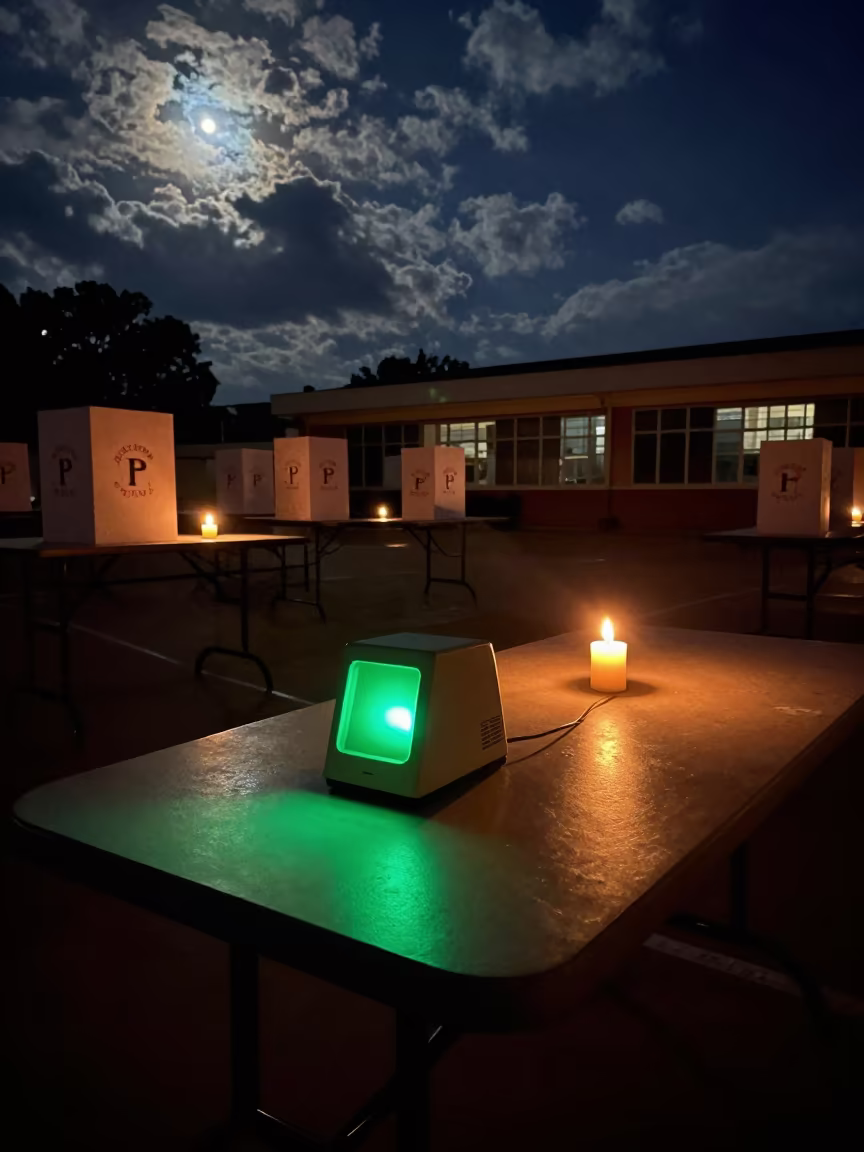Green Light Scanner in Nighttime School Gym in in a courthouse corridor near Baia Mare