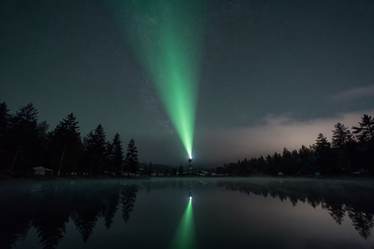 Green Meteor Fireball Over Winter Lake at Predawn in from a quiet alpine saddle near Antalya