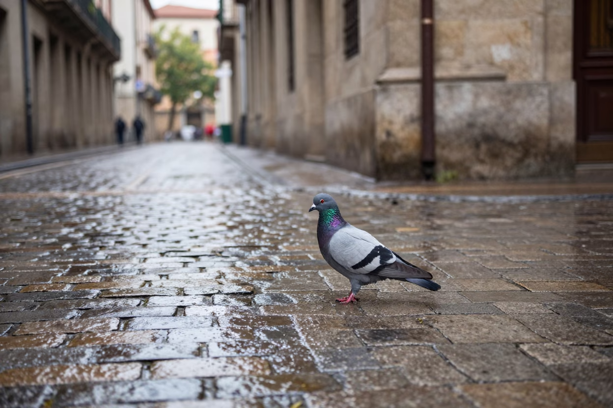 Grey Pigeon in Bilbao in in Bilbao, Spain