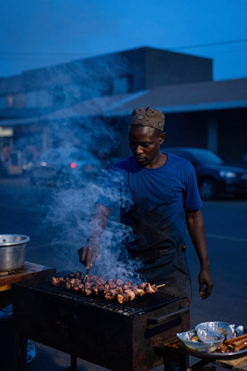 Grilling Meat in Johannesburg in in Johannesburg, South Africa