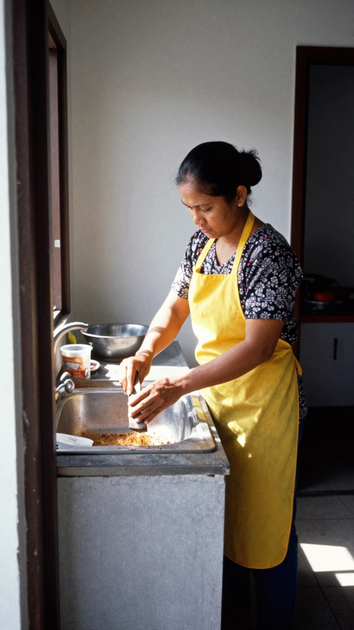Grinding Spices in Denpasar in in Denpasar, Indonesia