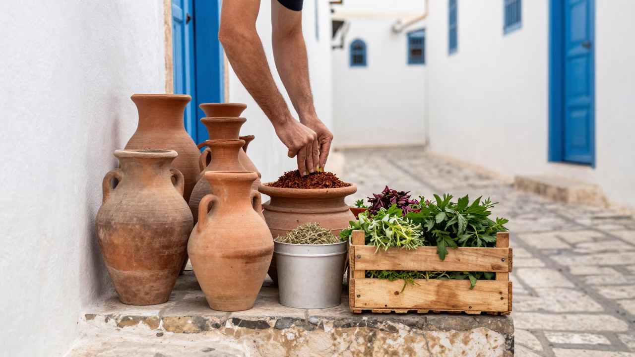 Grinding Spices in Tunis in in Tunis, Tunisia