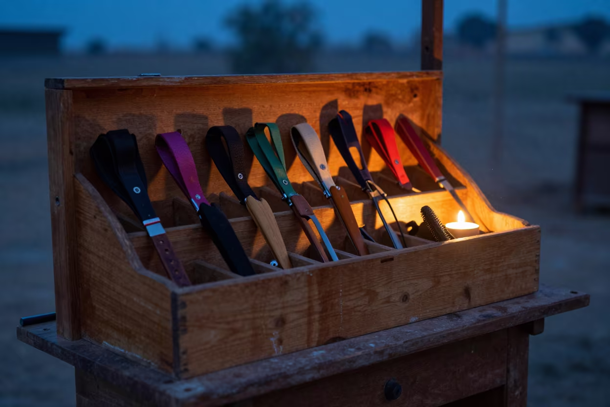 Grooming Bow Organizer in Evening Candlelight in inside a grooming bay in Dera Ghazi Khan