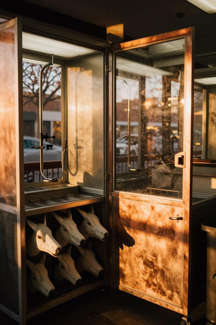 Grooming Muzzle Drawer in DC Bay Light in inside a grooming bay near Eastern Market, Washington DC