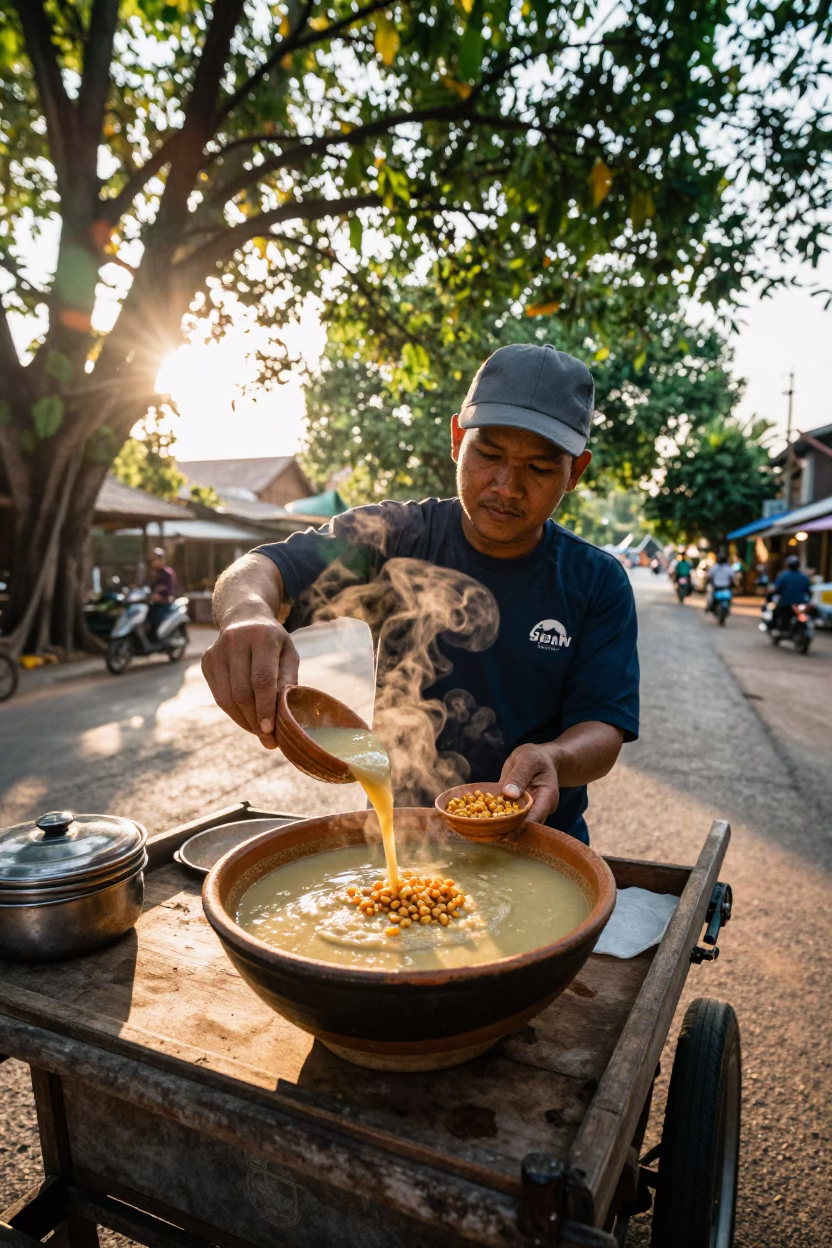 Groundnut Soup in Chiang Mai at The Late Morning Light in in Chiang Mai, Thailand