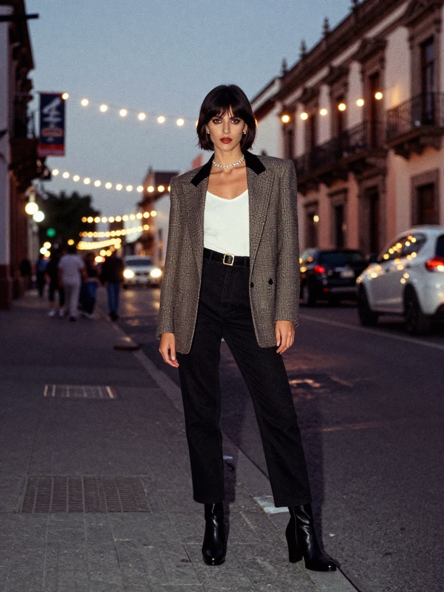 Guadalajara Fashion Portrait at As City Lights Begin To Glow in in Guadalajara, Mexico