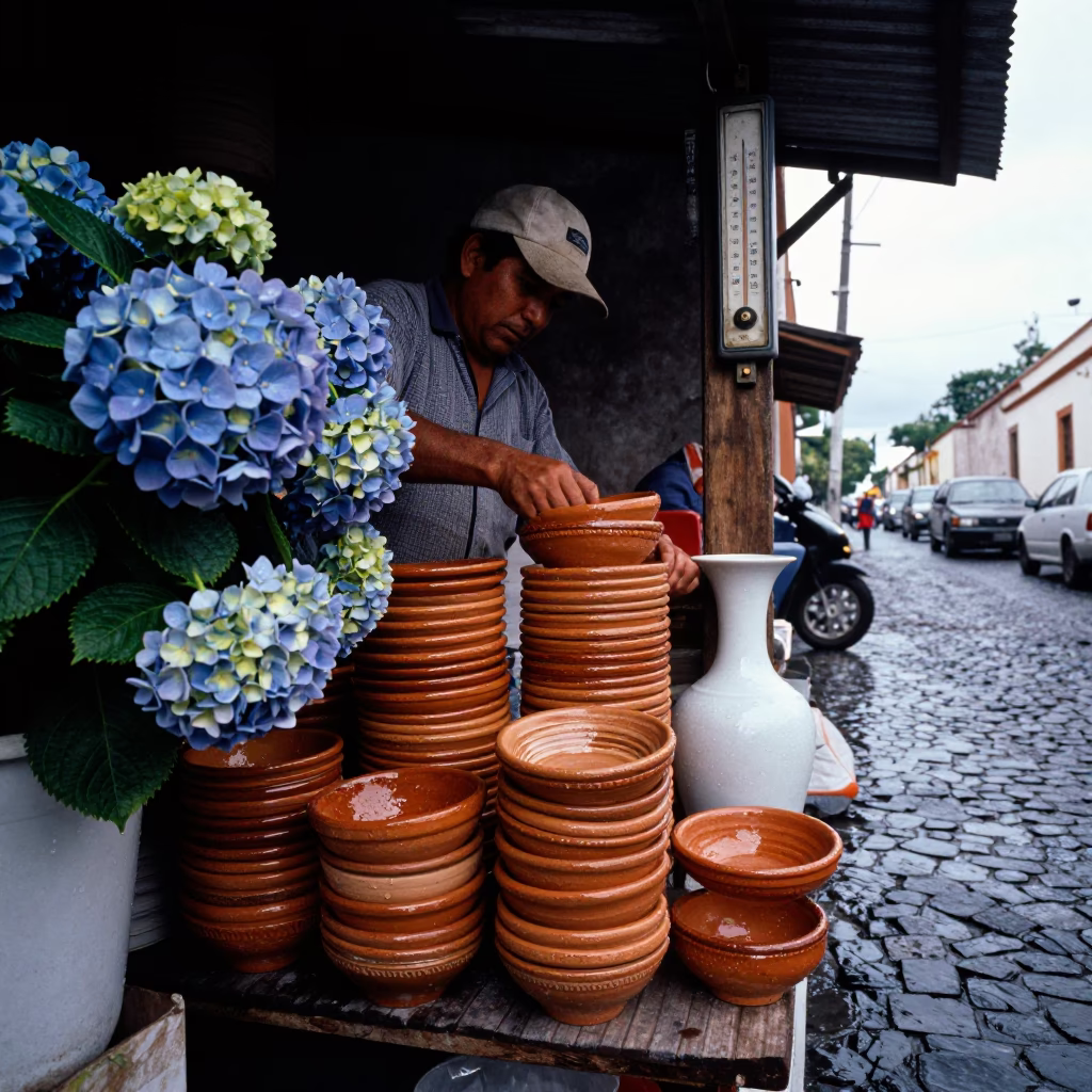Guadalajara Vendor Stall at First Light in in Guadalajara, Mexico