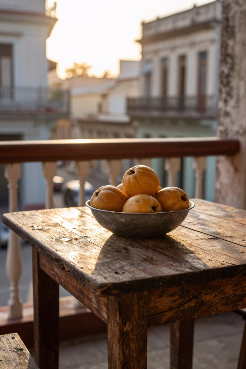 Guavas just after sunrise in Havana in in Havana, Cuba