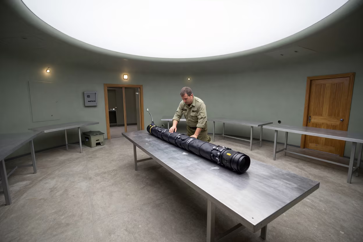 Guide Repair Sleeve in Argentine Command Post in inside a command post in Argentina