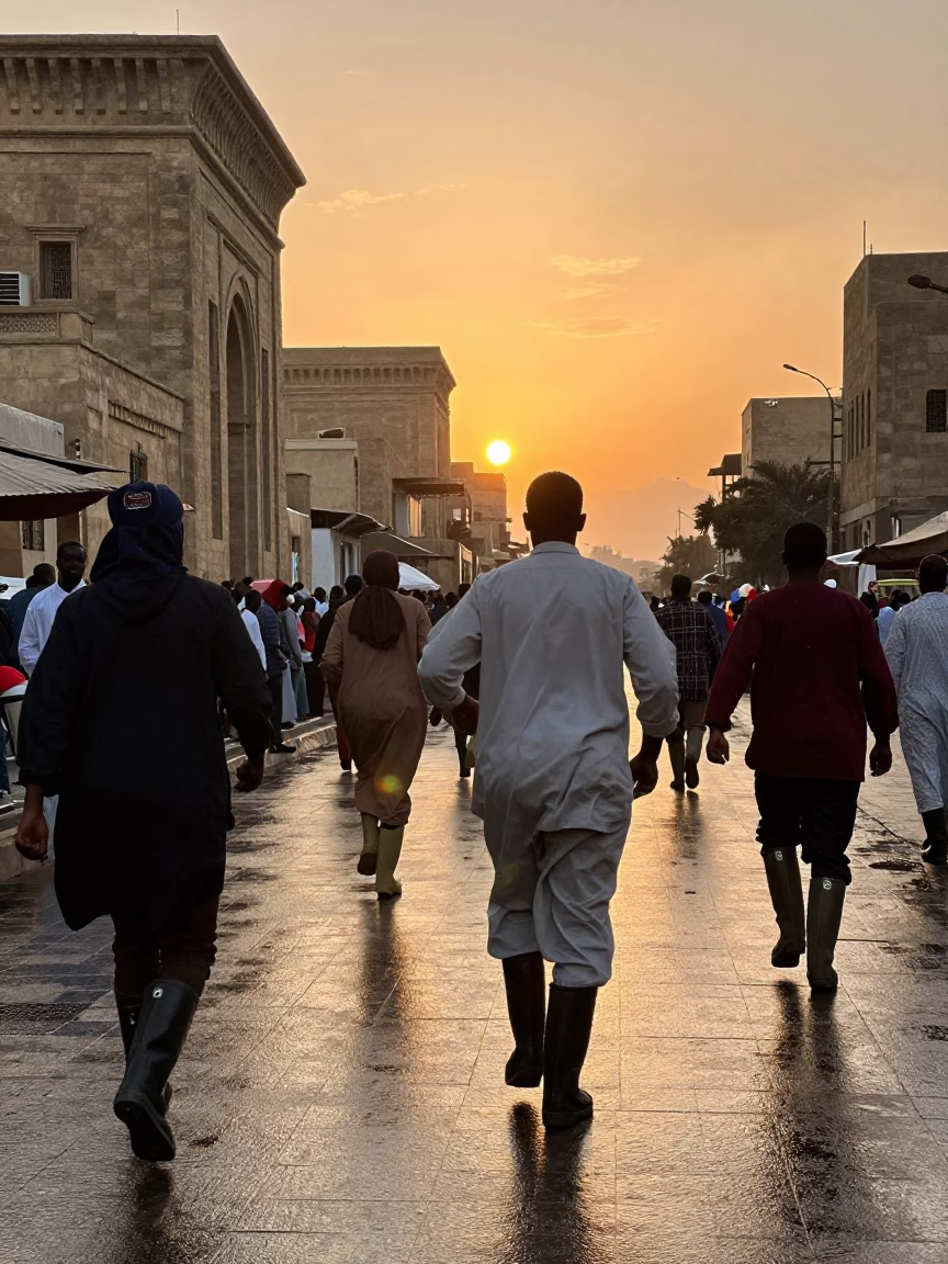 Gumboot Dance Festival Street Procession in Cairo Winter in at a festival street procession in Cairo