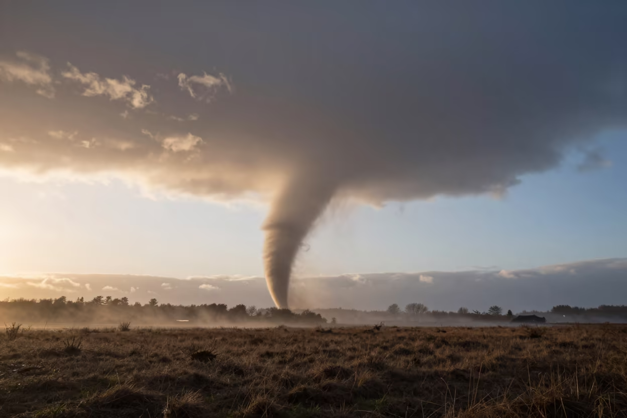 Gustnado Swirling at Sunset Near Blantyre in near Blantyre