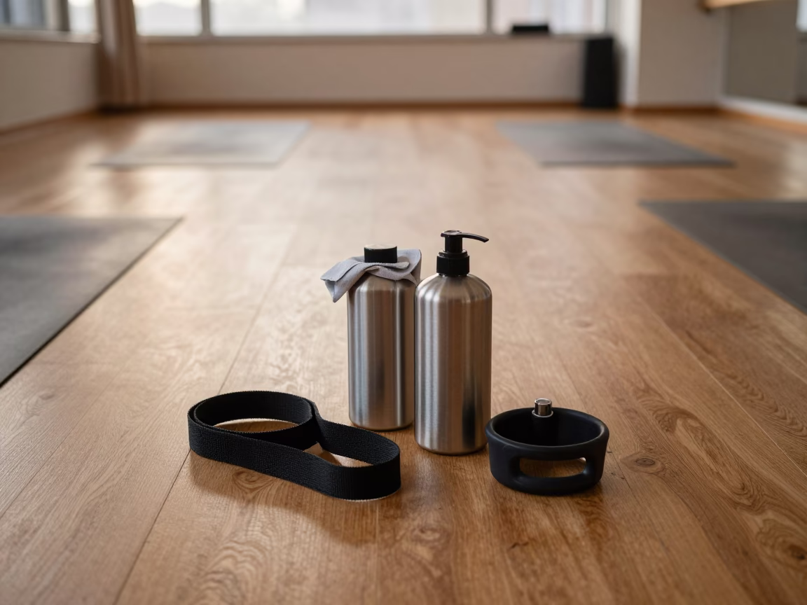 Gym Tow Strap Patch Kit Dawn Light in inside a yoga studio before the session begins in Guiyang