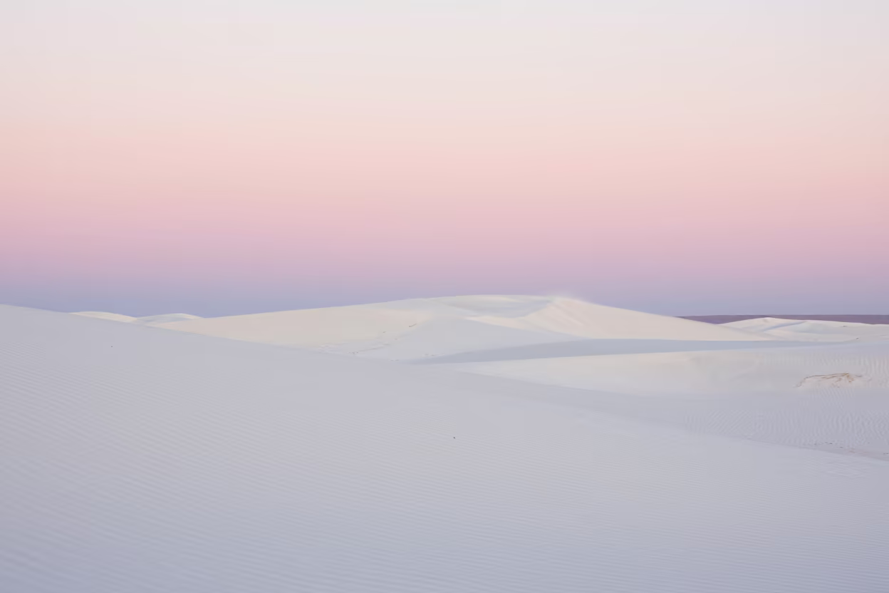 Gypsum Dunes at Dawn Near Las Vegas in near Las Vegas