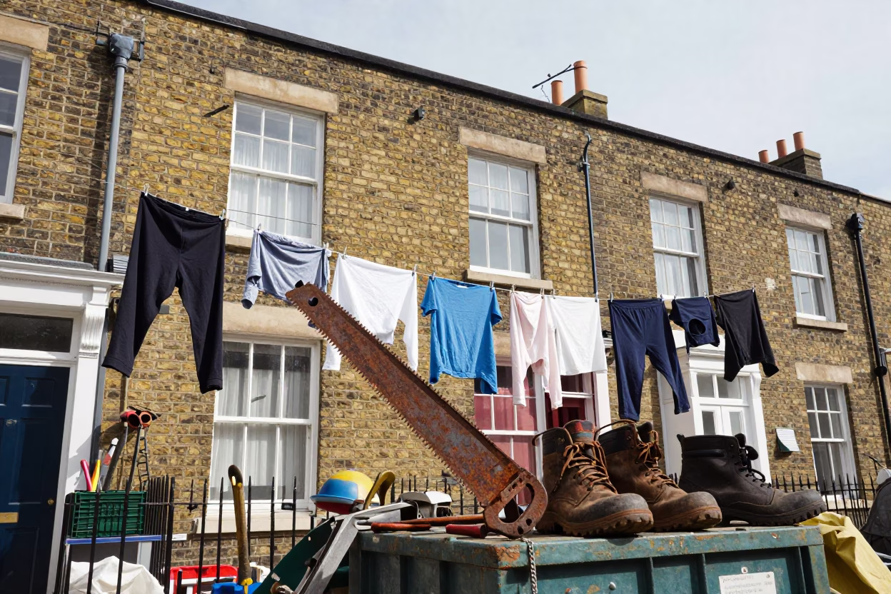 Hacksaw And Work Boots in Bristol in in Bristol, United Kingdom