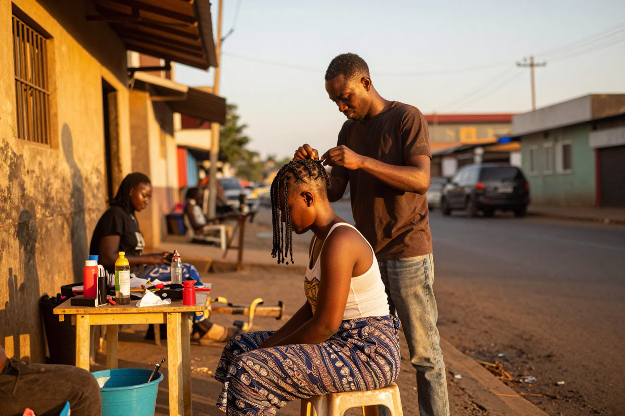 Hair Braiding in Accra in in Accra, Ghana