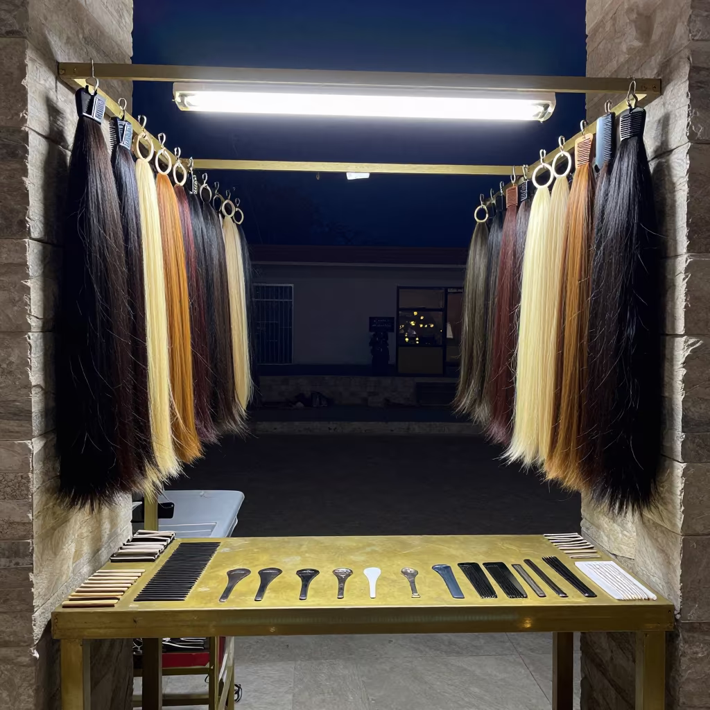 Hair Color Ring and Combs on Goldsmith Bench Rawalpindi in at a goldsmith bench in a bazaar jewelry lane in Rawalpindi