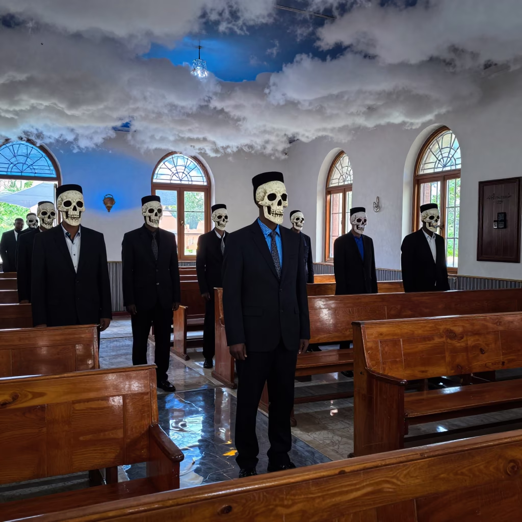 Haitian Gede Ceremony in Zonguldak Hall in in a prayer hall in Zonguldak