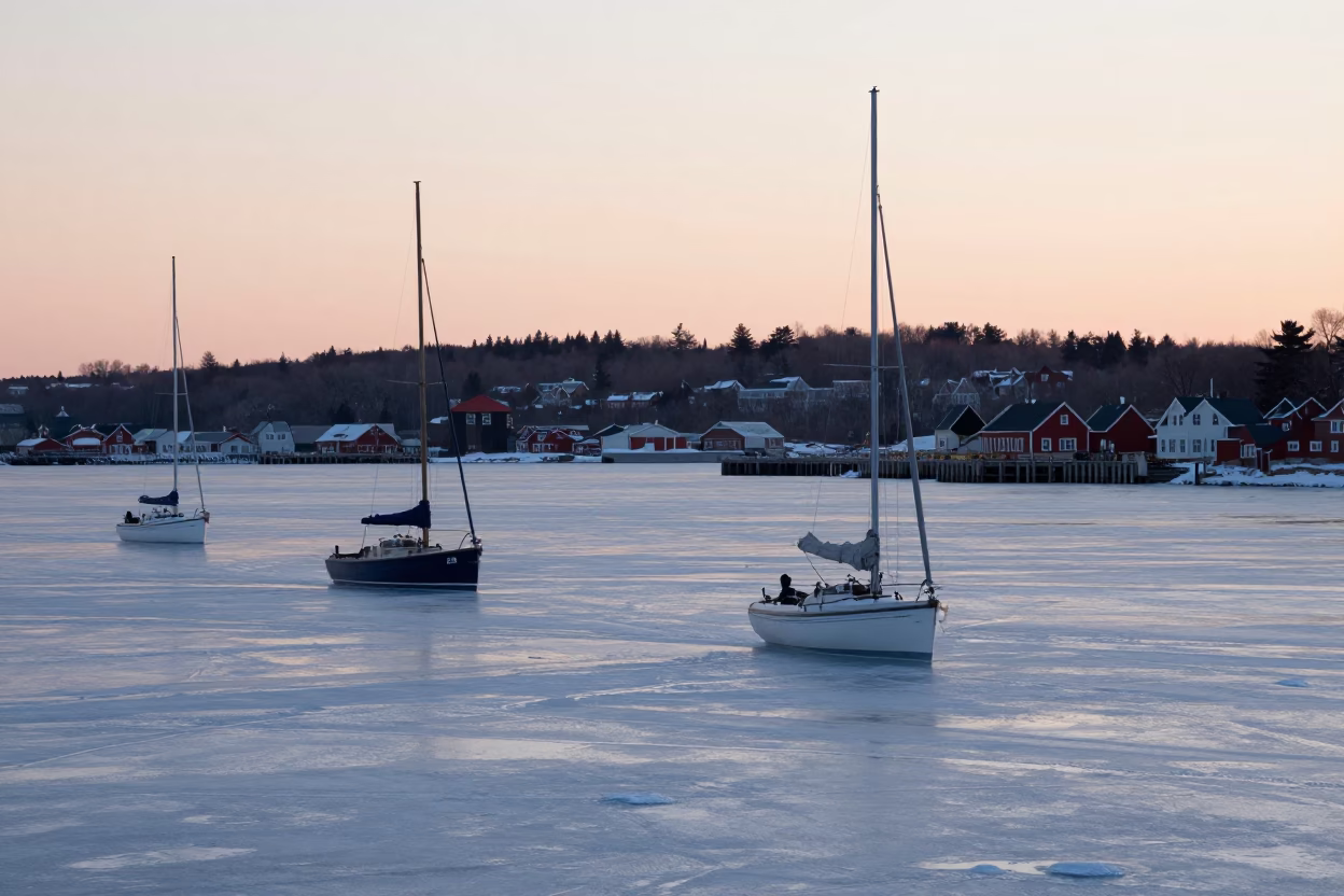 Halifax Harbor Scene at The Early Morning Light in in Halifax, Nova Scotia, Canada