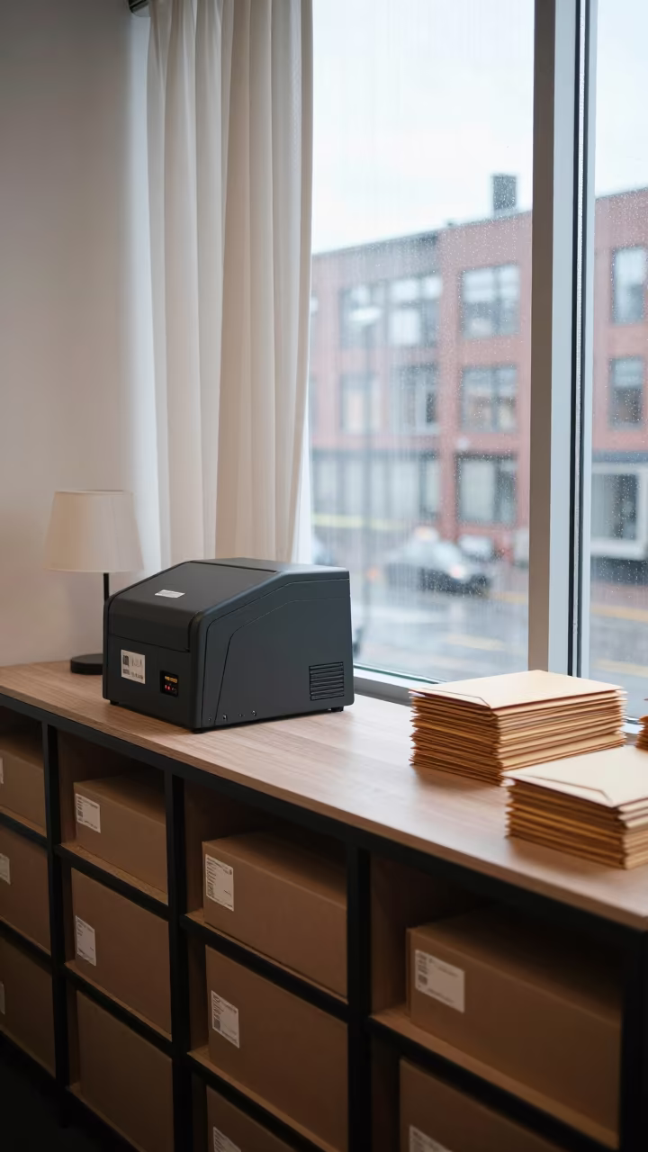 Halifax Mailroom Station Before Office Rush in inside a coworking floor in Halifax