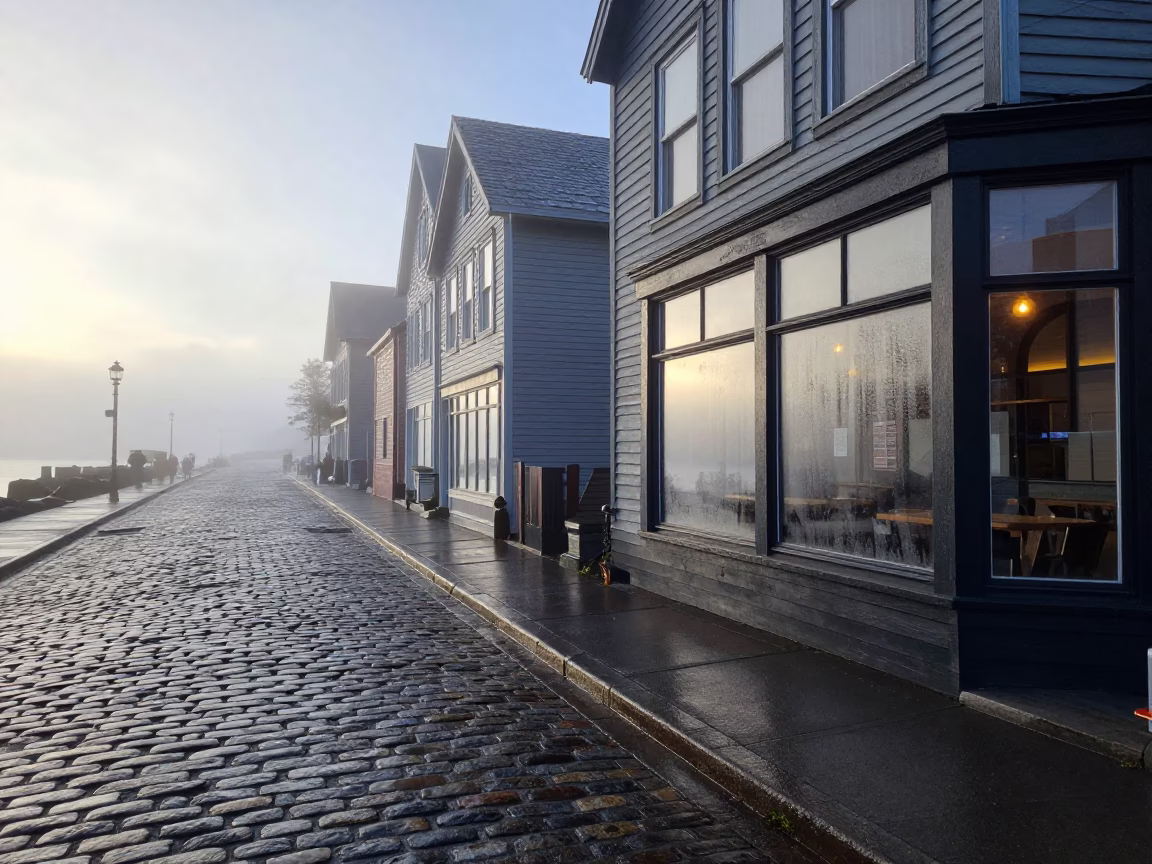 Halifax Street Scene at Dawn Light in in Halifax, Nova Scotia, Canada