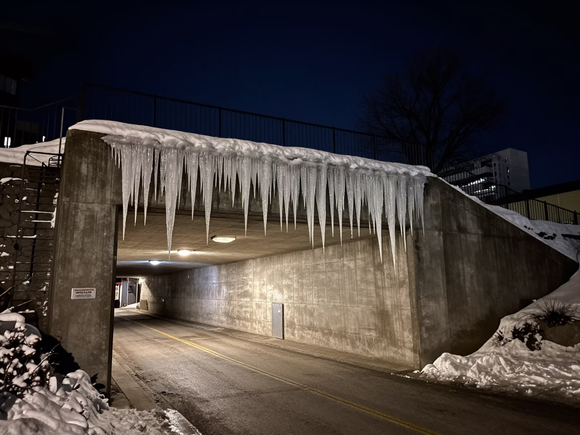 Halifax Tunnel Portal at The Deepest Night Sky Light in in Halifax, Nova Scotia, Canada