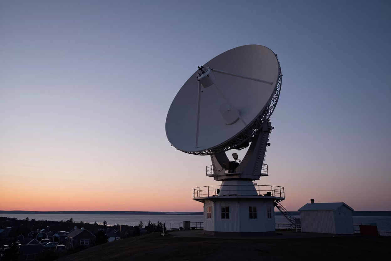 Halifax Weather Radar at Sunrise Light in in Halifax, Nova Scotia, Canada