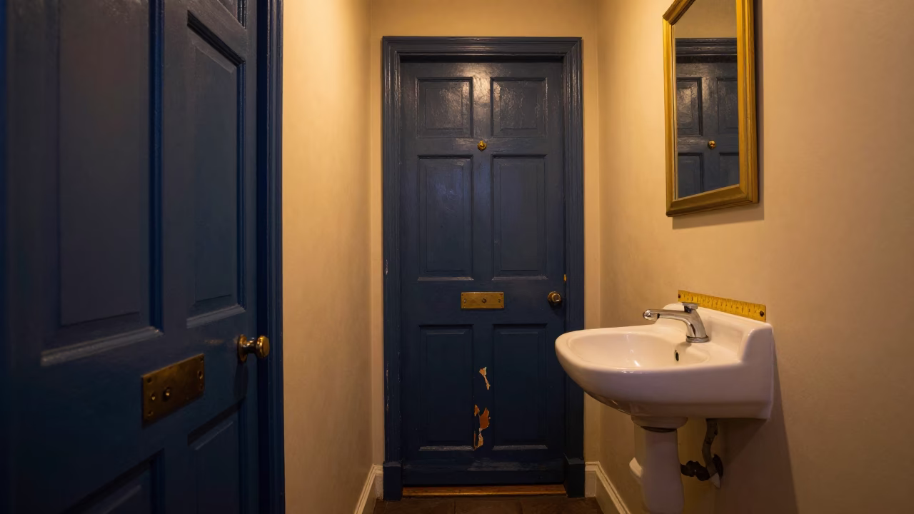 Hallway after dark in Edinburgh in in Edinburgh, United Kingdom