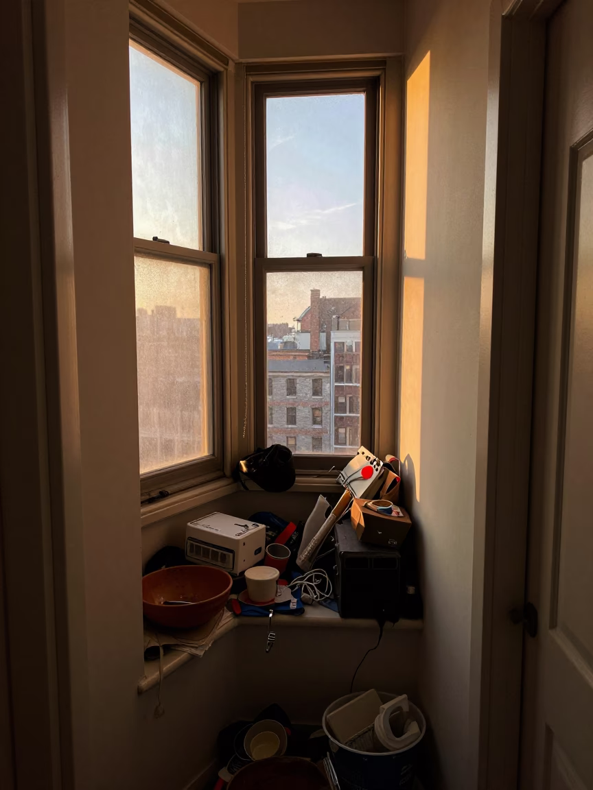 Hallway Ledge in Montreal in in Montreal, Quebec, Canada