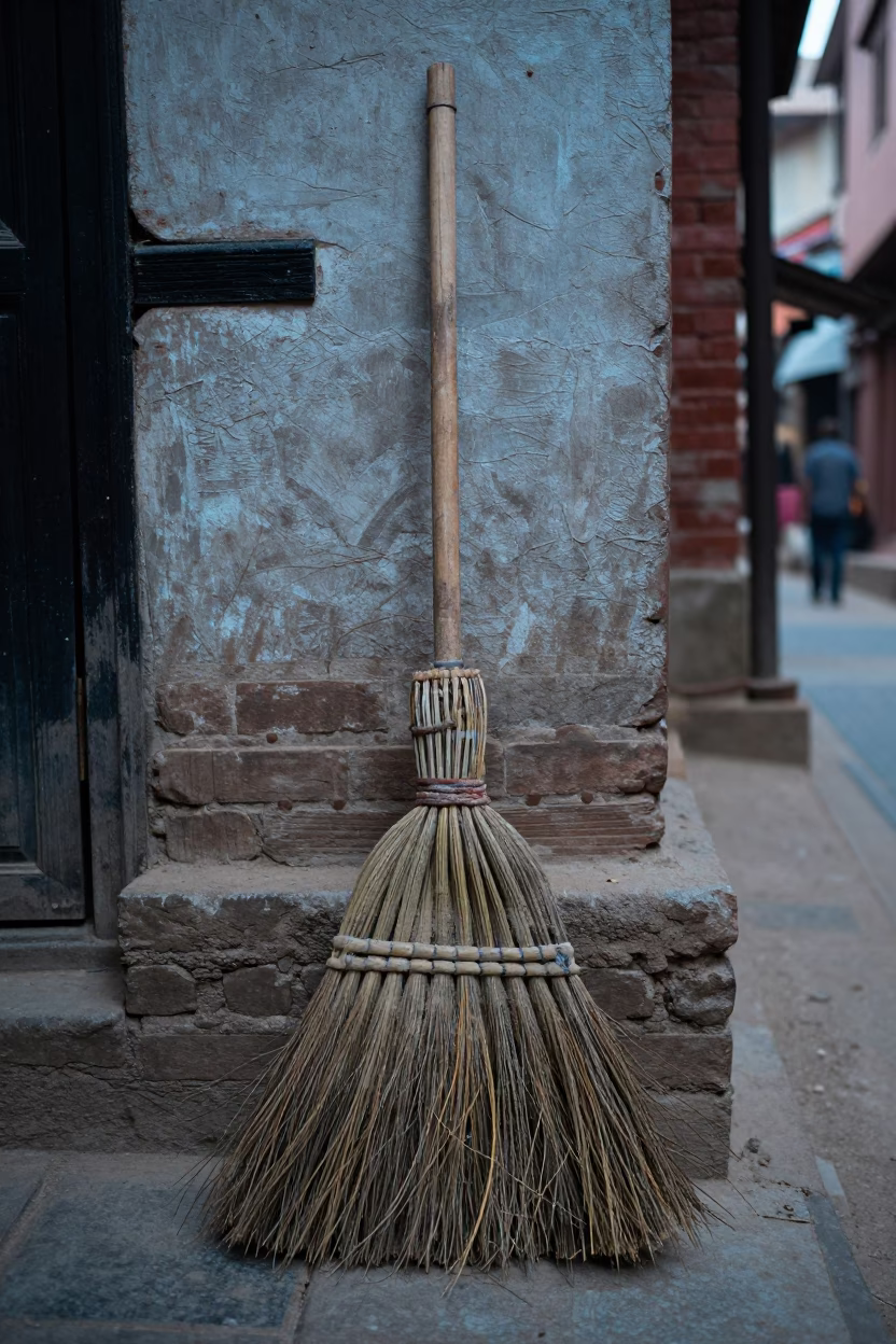 Hand Broom in Kathmandu in in Kathmandu, Nepal