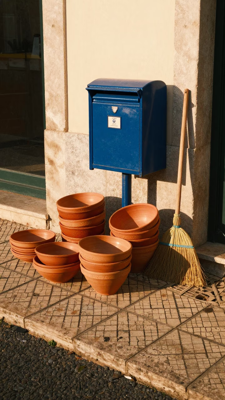 Hand Broom in Lisbon in in Lisbon, Portugal