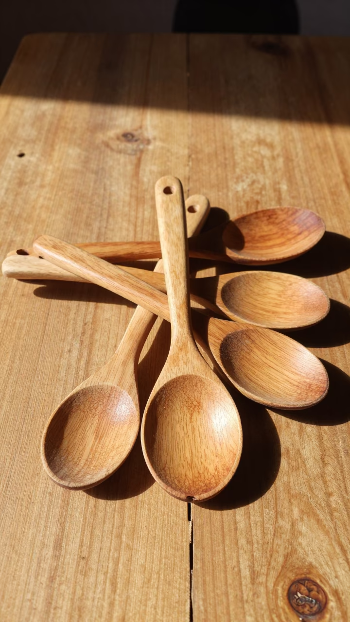 Hand-carved Wooden Spoons in Oaxaca in in Oaxaca, Mexico