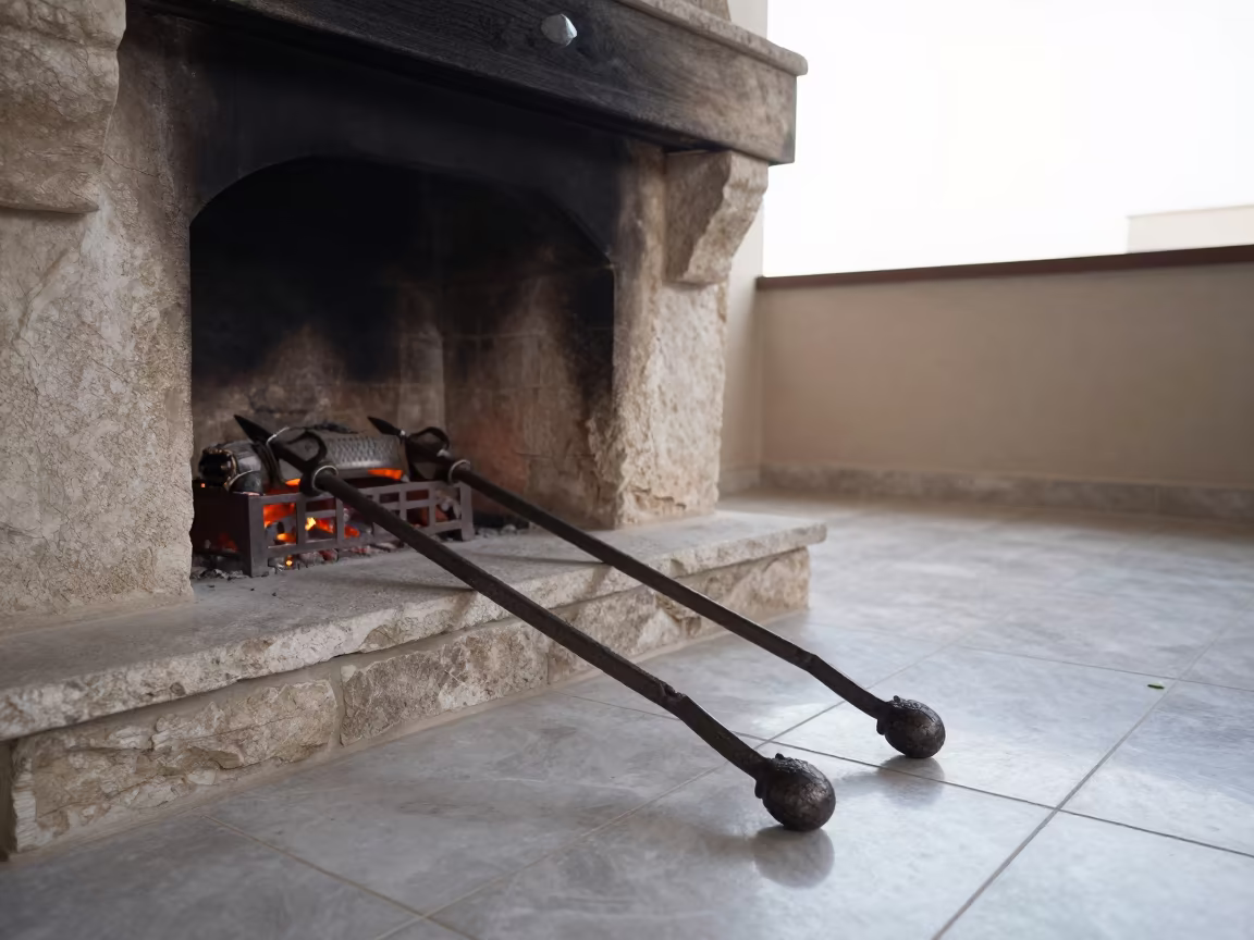 Hand-Forged Skewers by Afyonkarahisar Fireplace in by a crackling fireplace near Afyonkarahisar