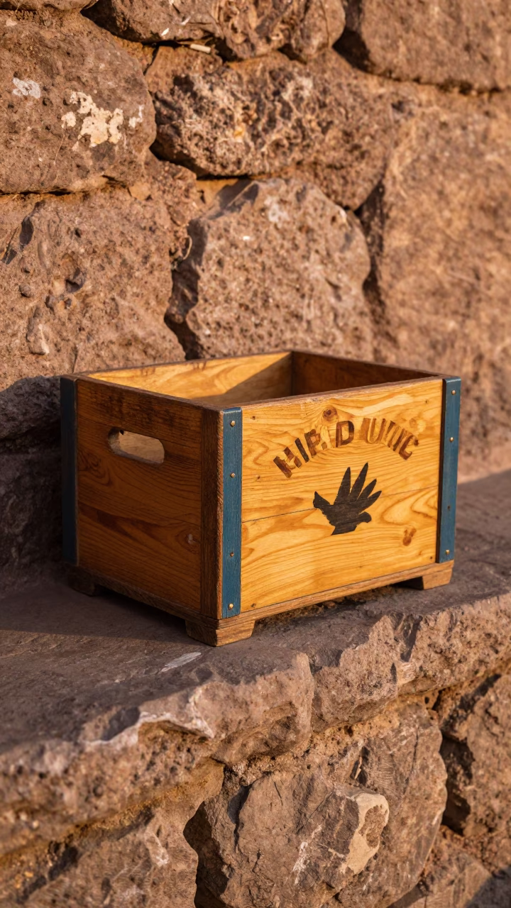Hand-painted Wooden Crate in Cusco in in Cusco, Peru