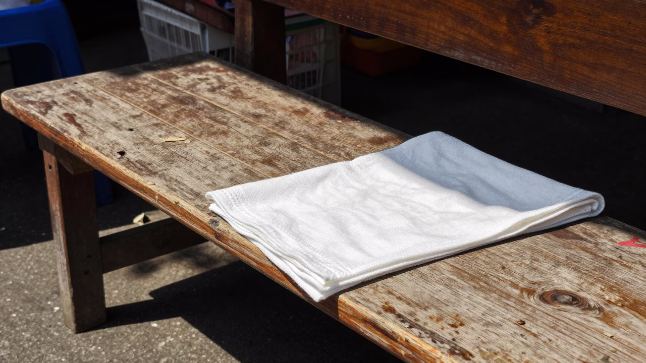 Handkerchief at The Flat Glare Of Noon Light in Phuket in in Phuket, Thailand