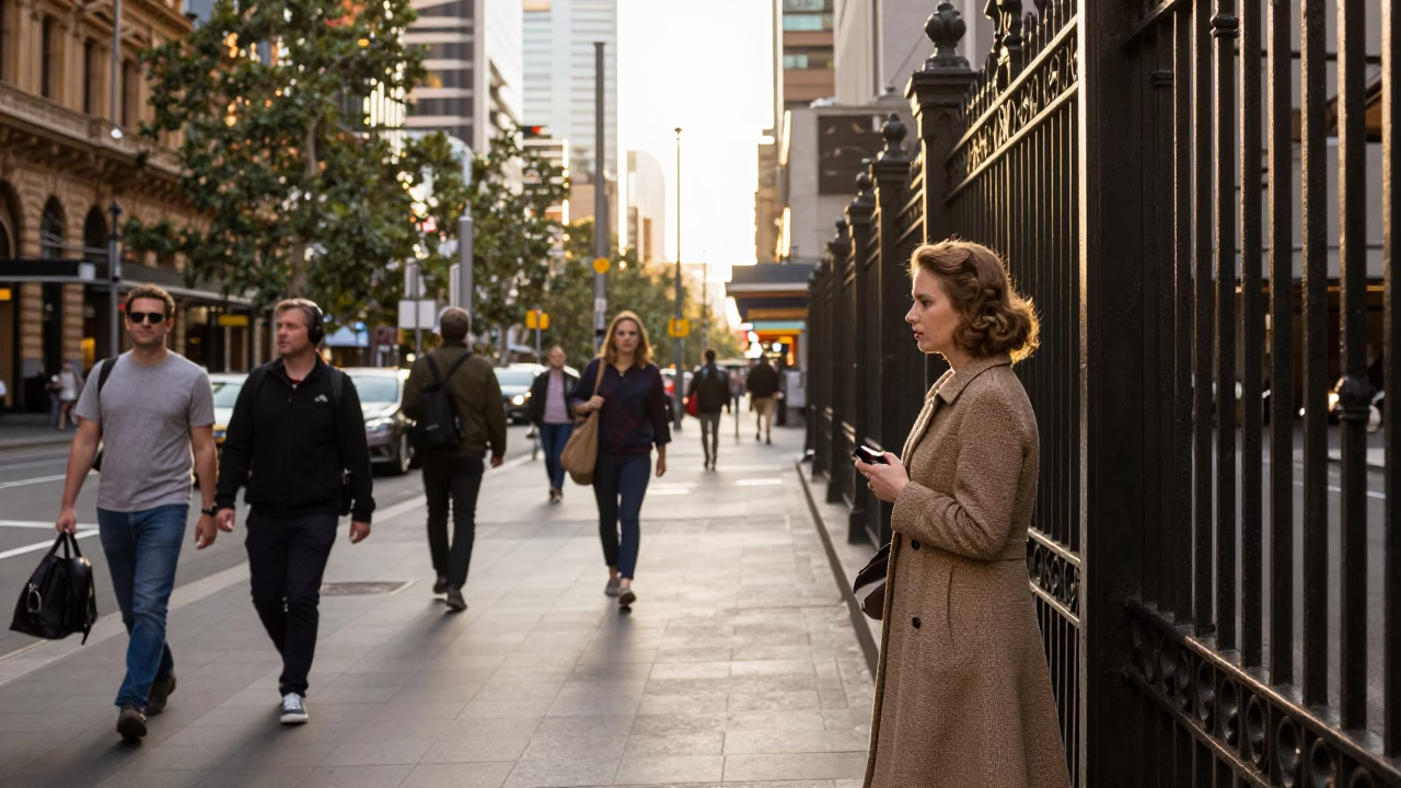 Handle Scene at The Late Morning Light in Melbourne in in Melbourne, Victoria, Australia