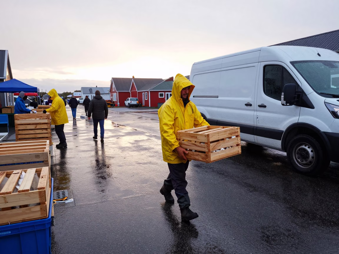 Handling Crates in Halifax in in Halifax, Nova Scotia, Canada